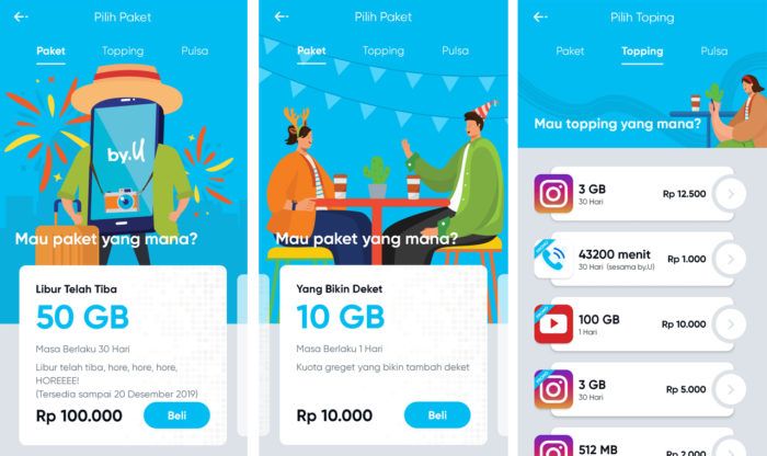 Cara Beli Paket Internet by.U Tanpa Aplikasi untuk Telepon dan Internet